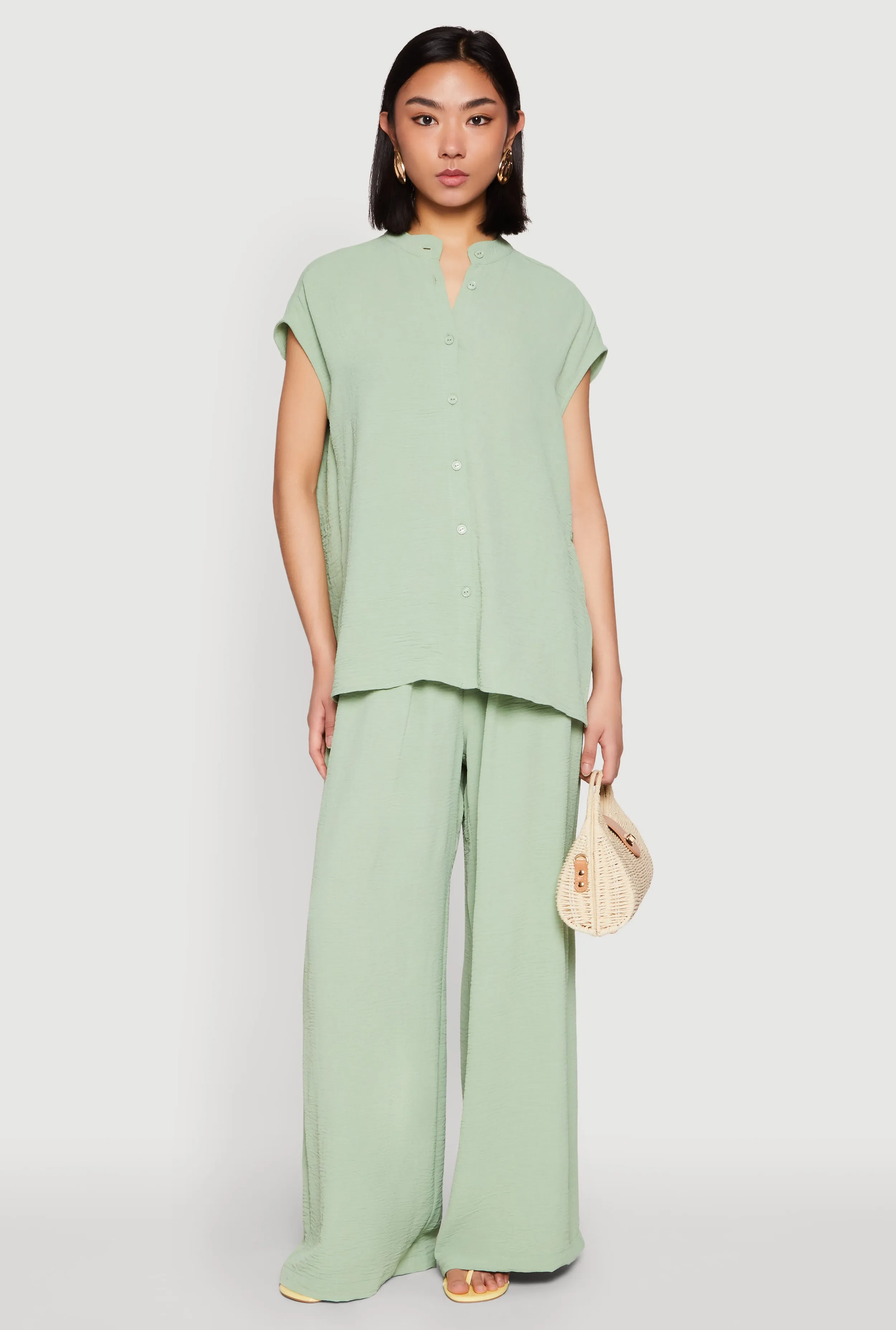 Airy Wide Leg Pants