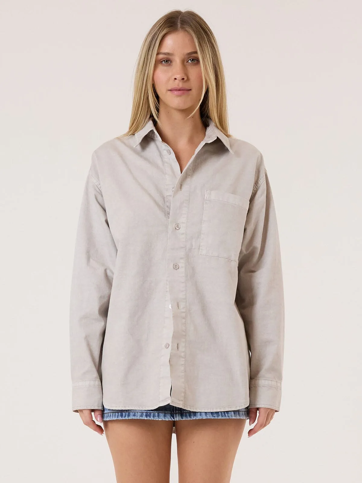 Austin Denim Shirt - Oyster Grey