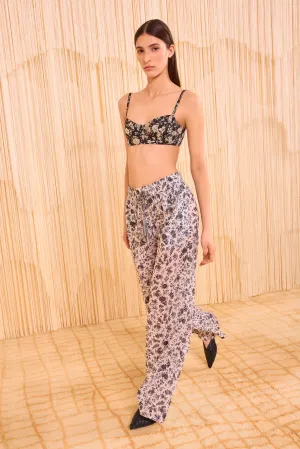 Azra Wide Leg Pant Coverup - White Gardenia