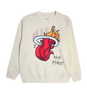 B2SS Miami HEAT Cream Vintage Crewneck