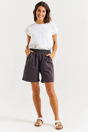 Betty Basics Harvard Short Smoke