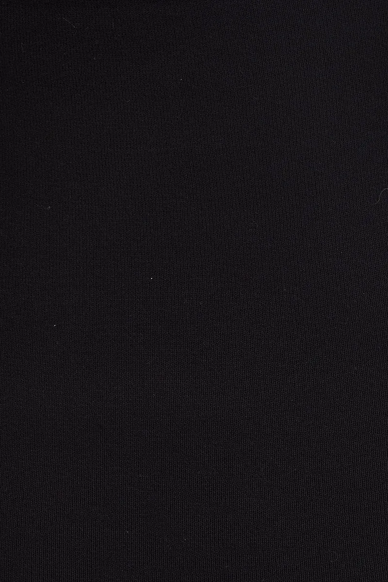 Black Cut Out Back Knit Dress