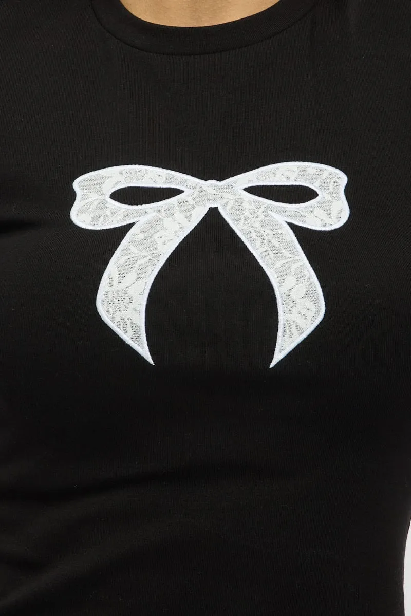 Black Graphic Tee Short Sleeve