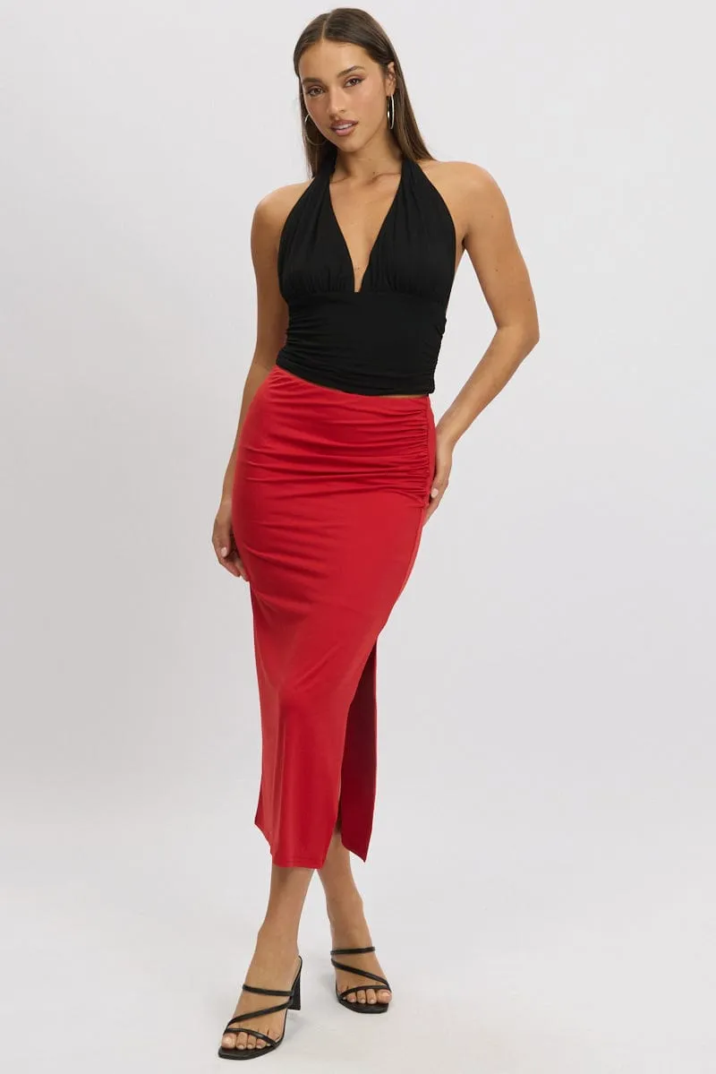 Black Halter Neck Top