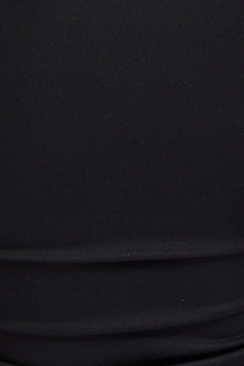Black Supersoft Top Short Sleeve Round Neck