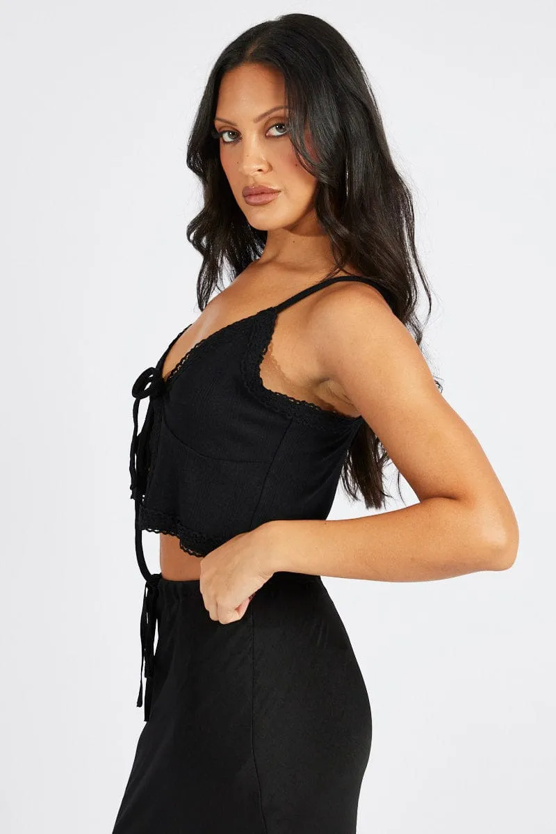 Black Tie Up Top