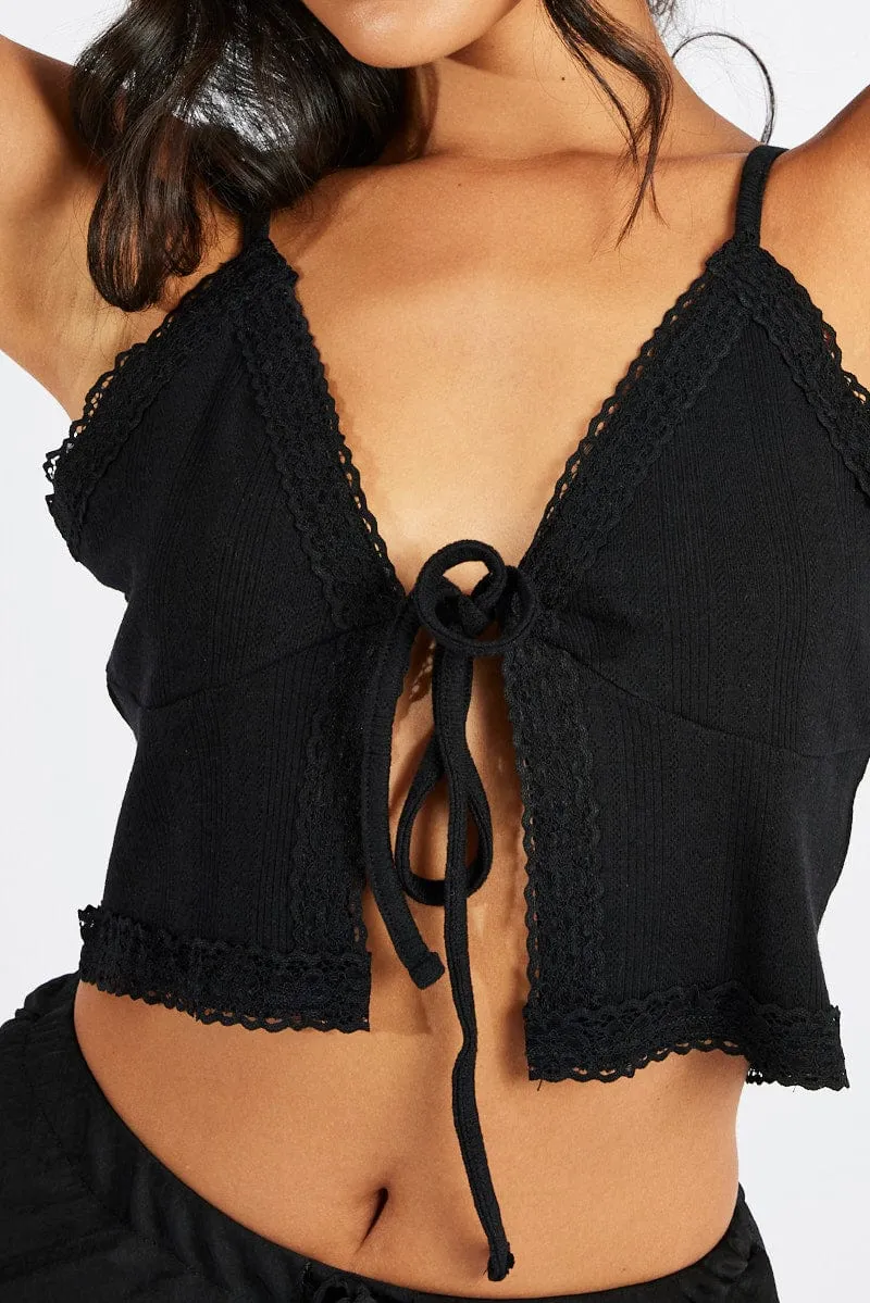 Black Tie Up Top