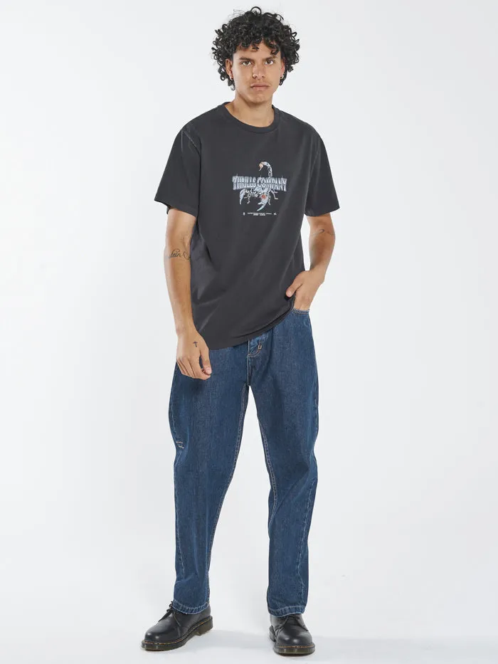 Chrome Scorpion Merch Fit Tee - Washed Black