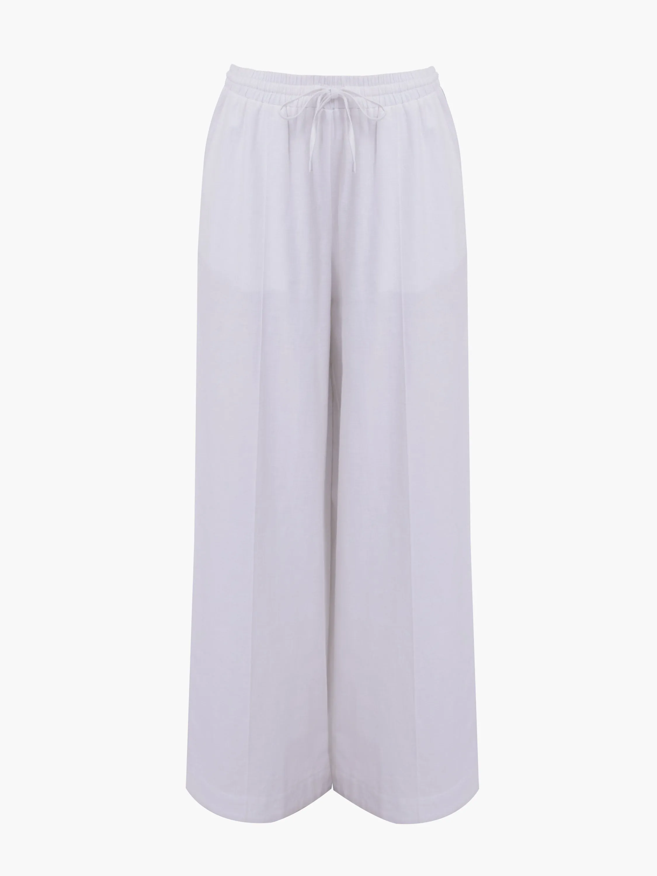 Clare Linen Blend Wide Leg Trousers