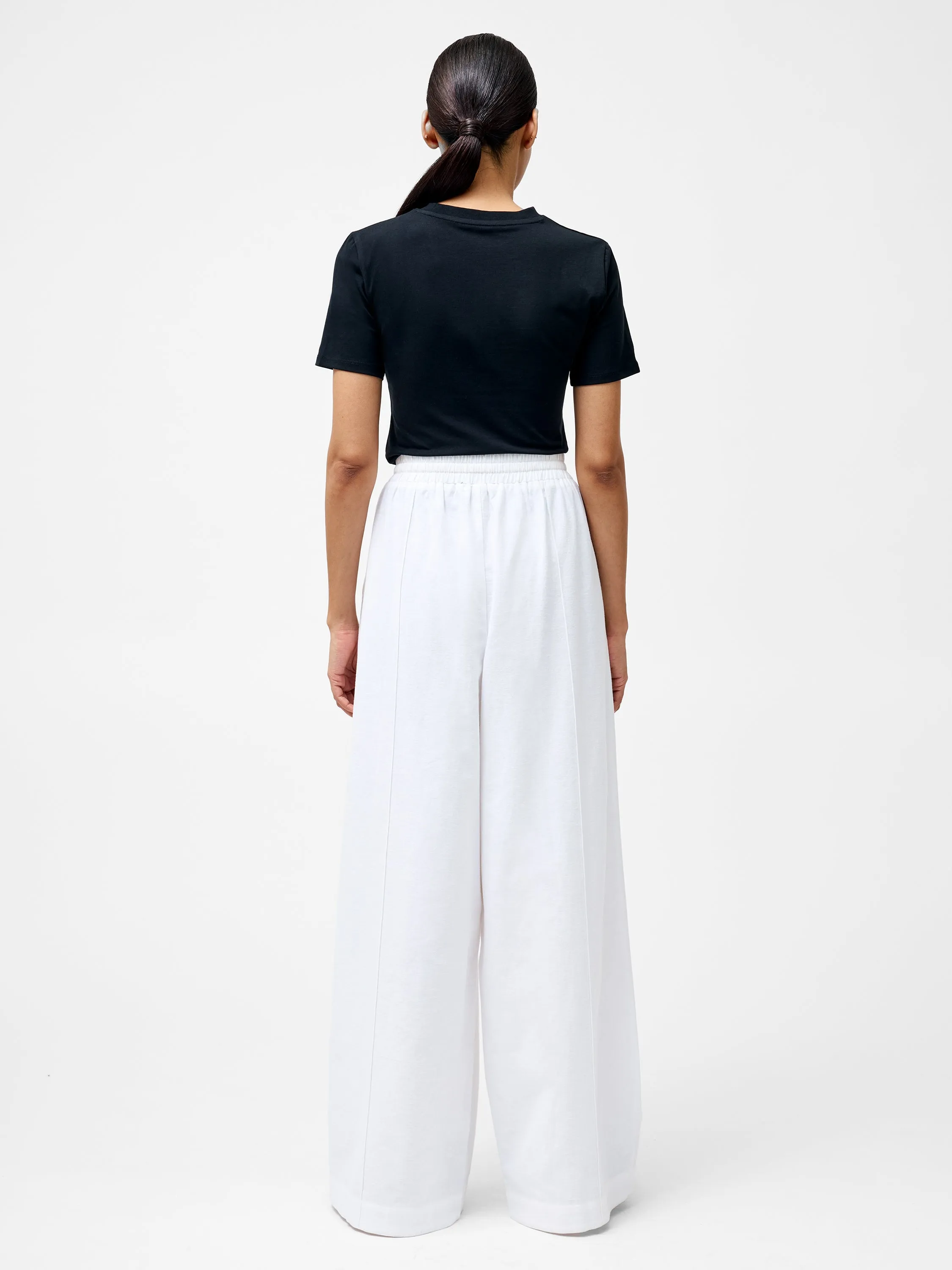Clare Linen Blend Wide Leg Trousers