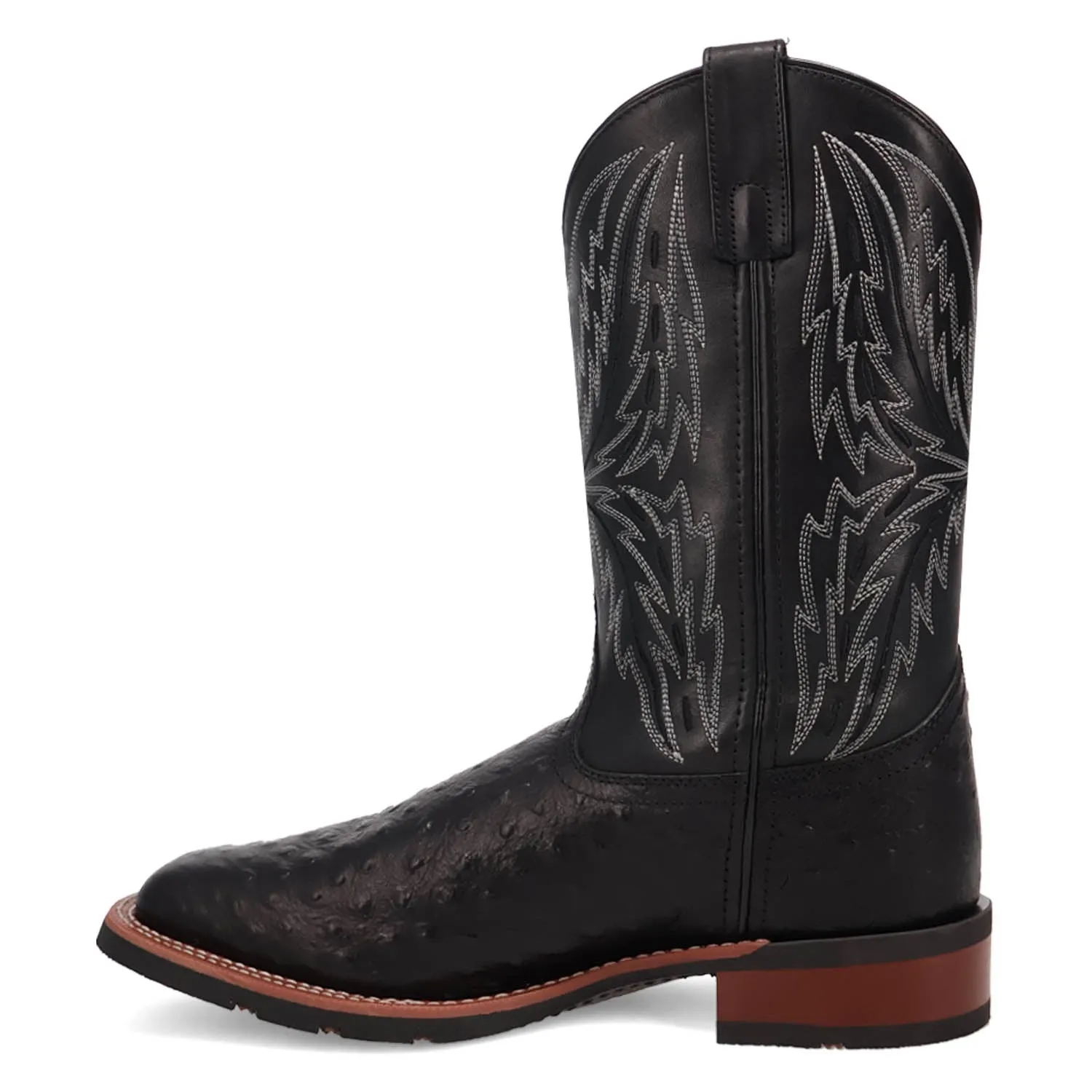 Dan Post Mens Stride Black Leather Work Cowboy Boots