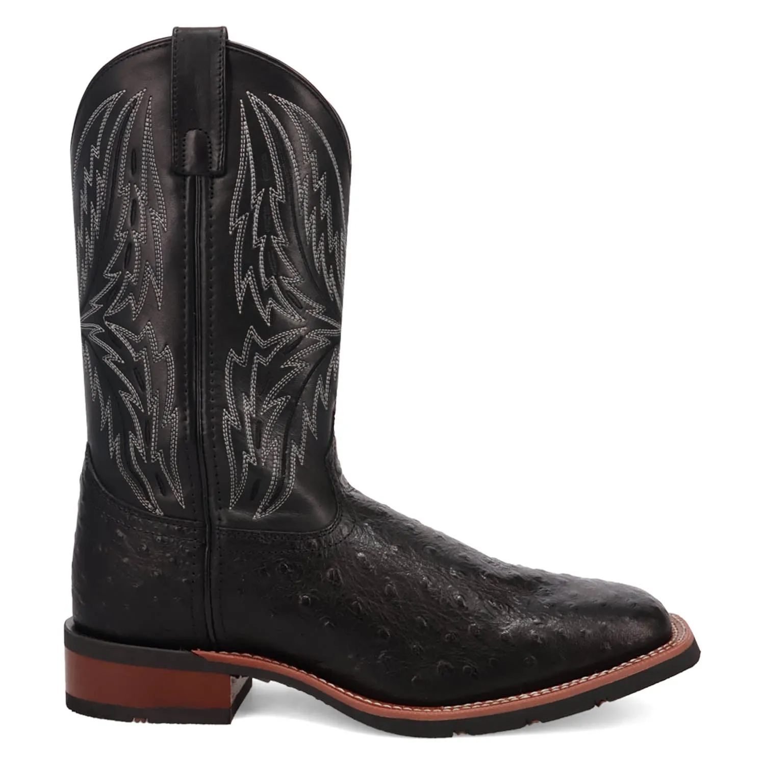 Dan Post Mens Stride Black Leather Work Cowboy Boots