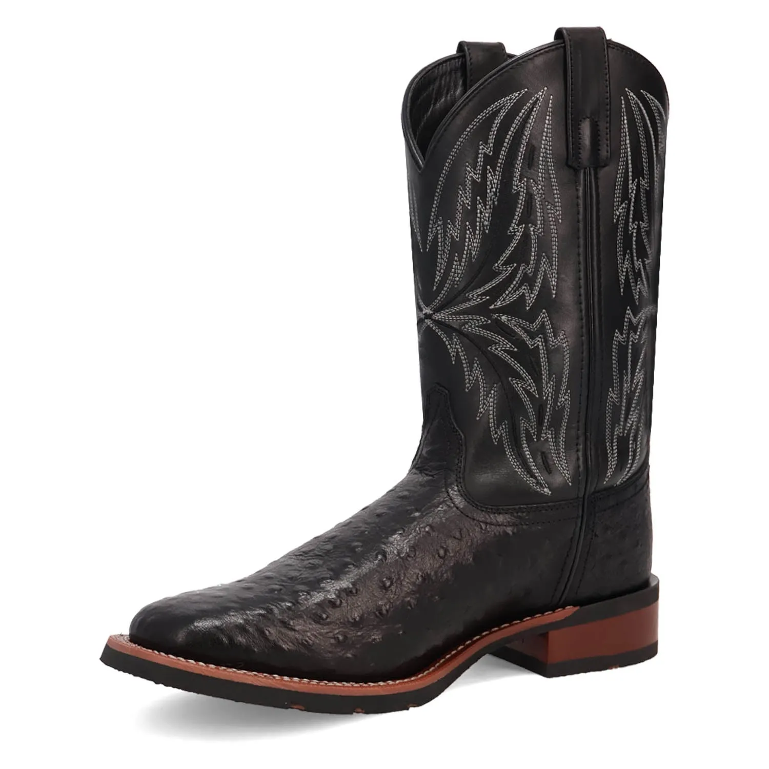 Dan Post Mens Stride Black Leather Work Cowboy Boots