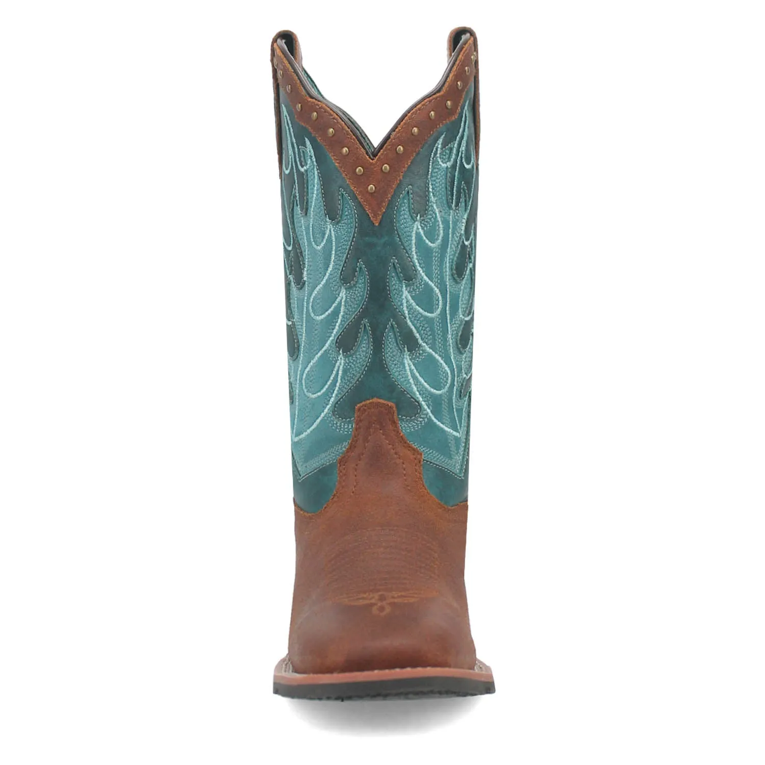 Dan Post Womens Faye Rust/Turquoise Leather Cowboy Boots