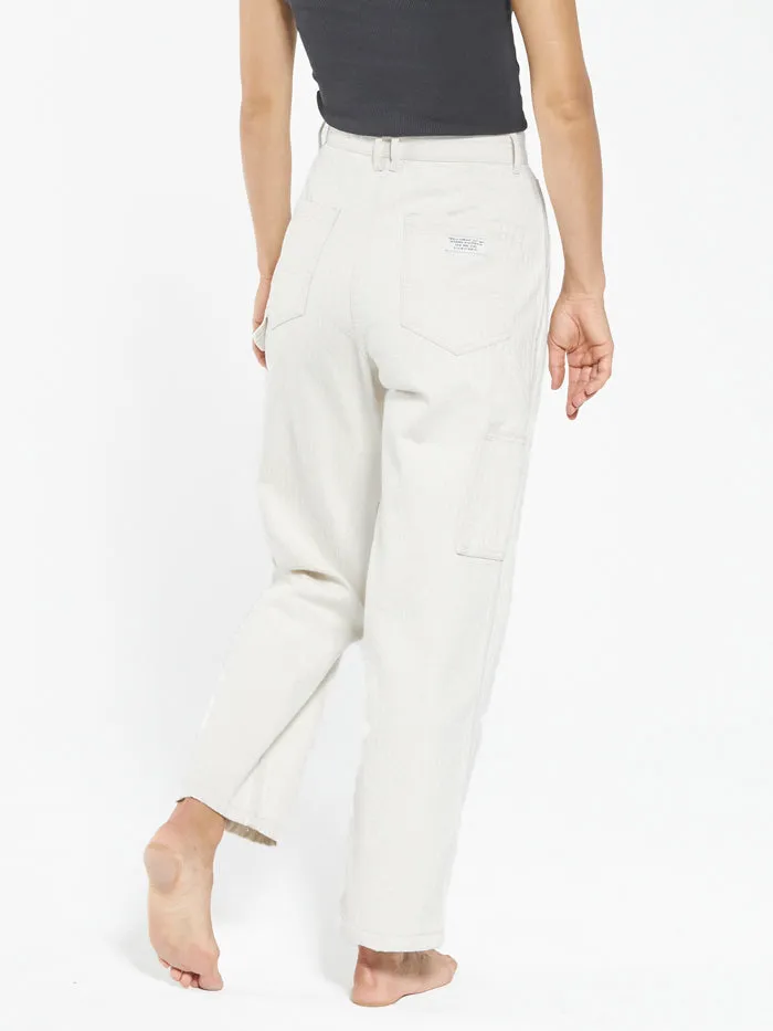 Dell Stripe Carpenter Pant - Unbleached