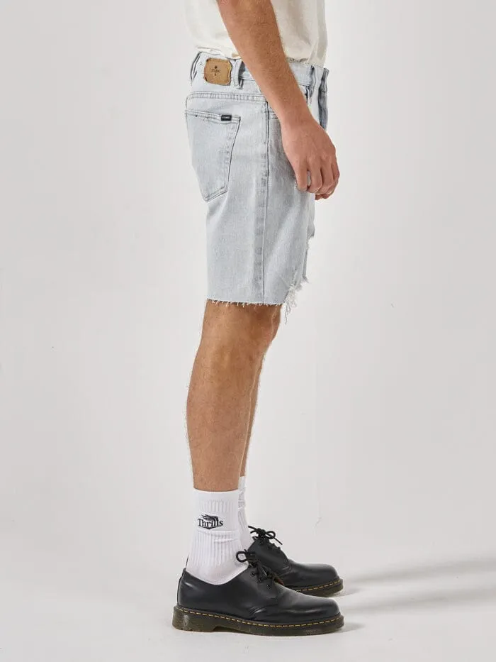 Destroyed Bones Denim Short - Faded Dust Blue
