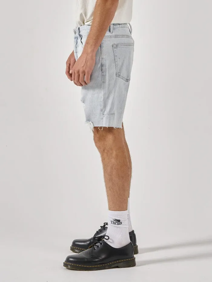 Destroyed Bones Denim Short - Faded Dust Blue