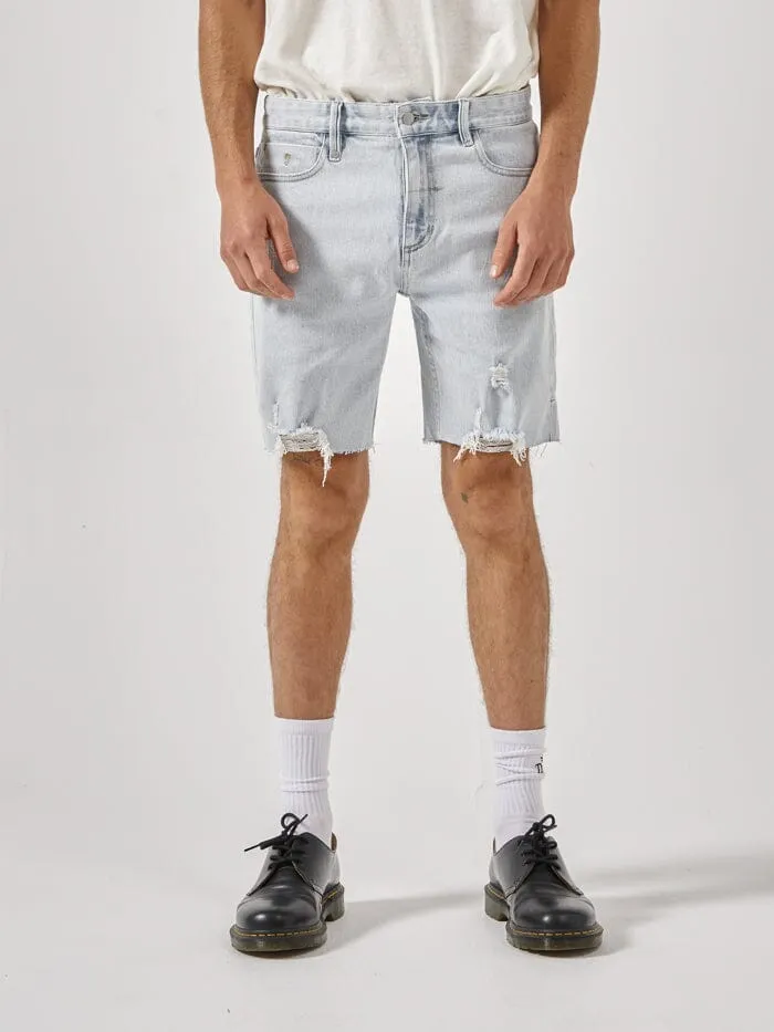 Destroyed Bones Denim Short - Faded Dust Blue
