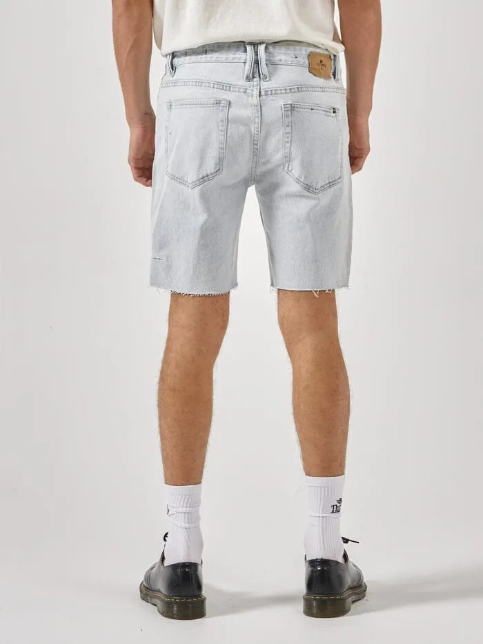 Destroyed Bones Denim Short - Faded Dust Blue