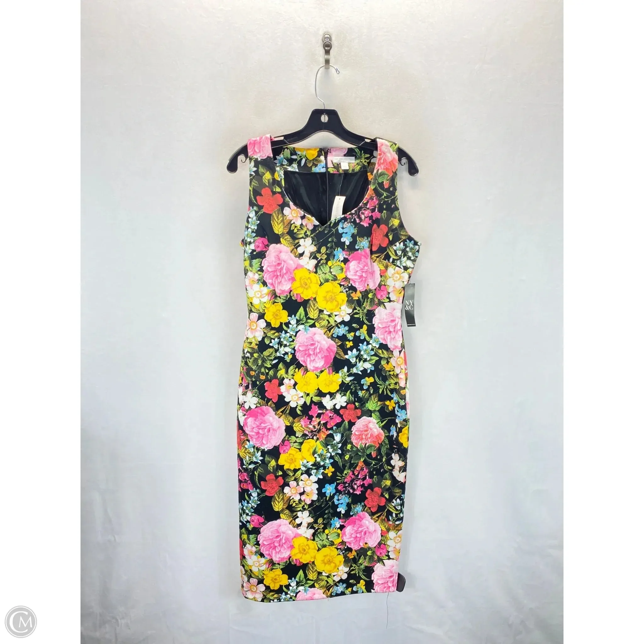 Dress Casual Midi By New York And Co In Floral Print, Size: M