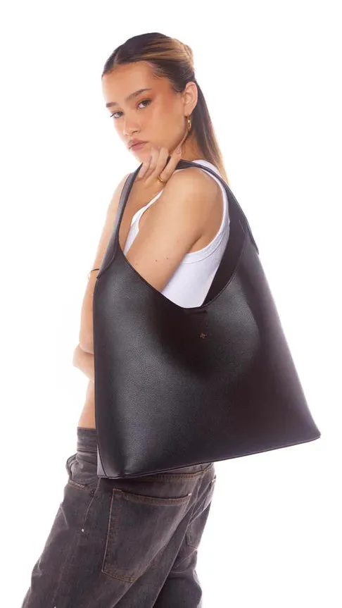 Duke Hobo Bag - Black PU