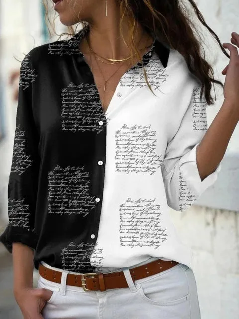 Fashion Woman Shirt Casual Loose Top Blouses