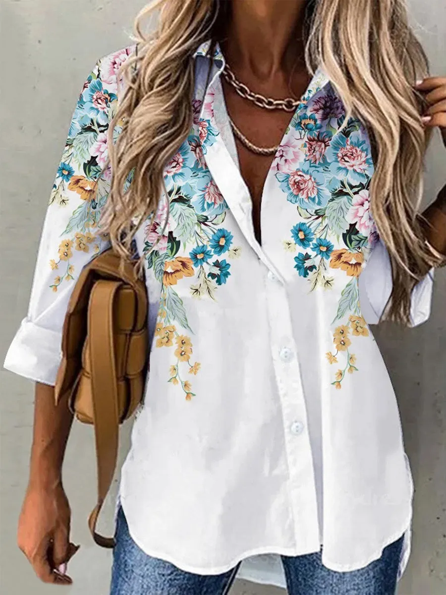 Fashion Woman Shirt Casual Loose Top Blouses