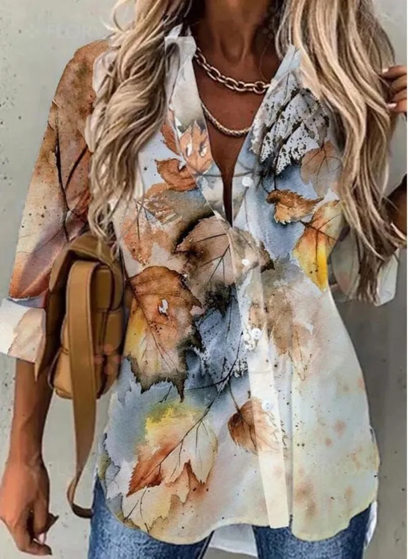Fashion Woman Shirt Casual Loose Top Blouses