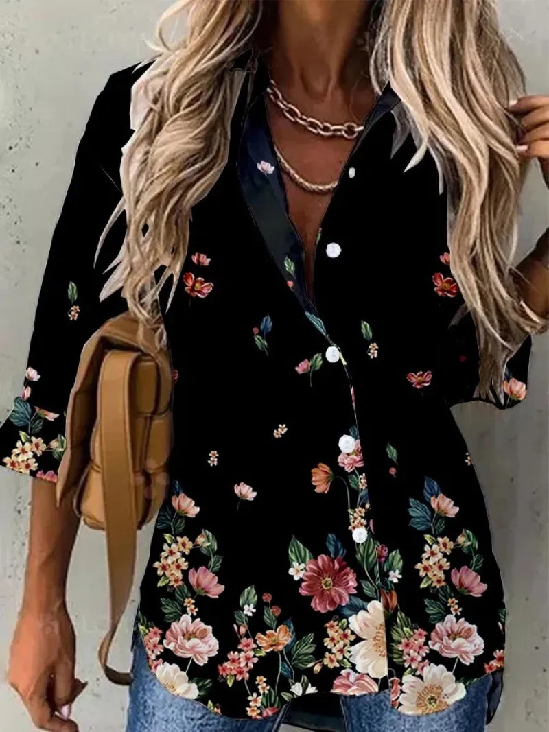 Fashion Woman Shirt Casual Loose Top Blouses