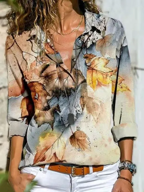 Fashion Woman Shirt Casual Loose Top Blouses