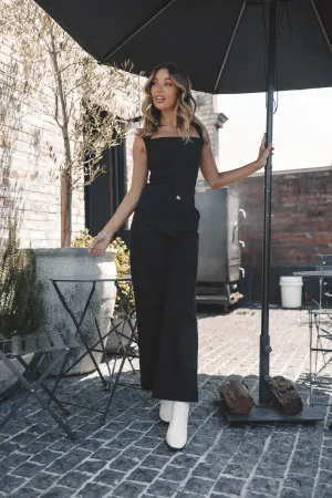 Georgia Wide Leg Pant - Black