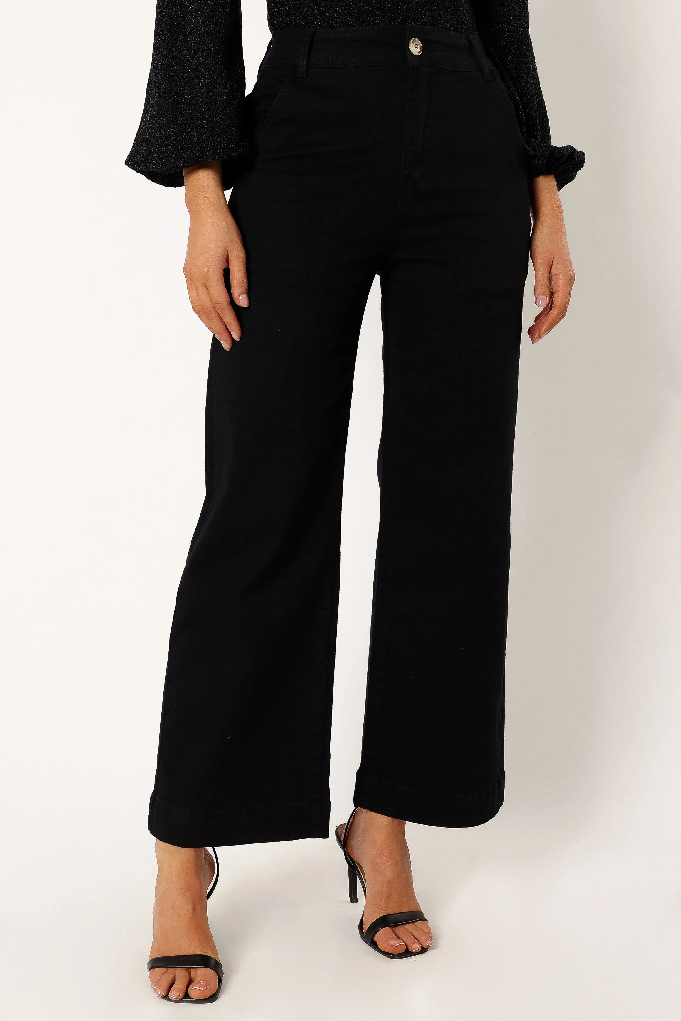Georgia Wide Leg Pant - Black