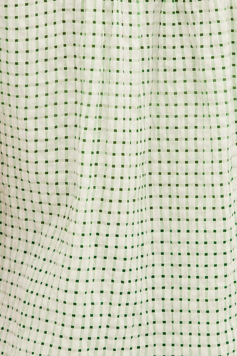 Green Ruffle Sleeve Top
