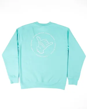 Hang Loose Crewneck - Mint/White
