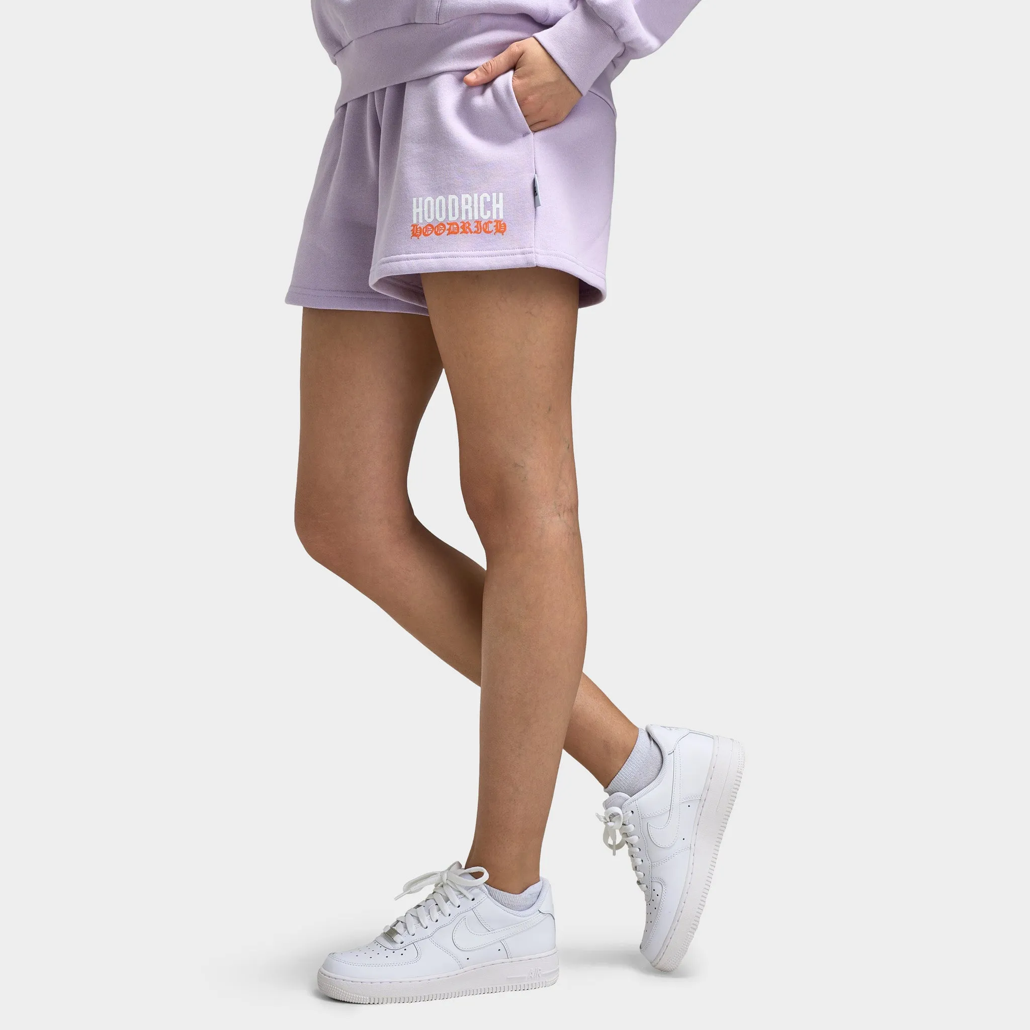 Hoodrich Women's Flex Sweatshorts Pastel Lilac / Persimmon Orange