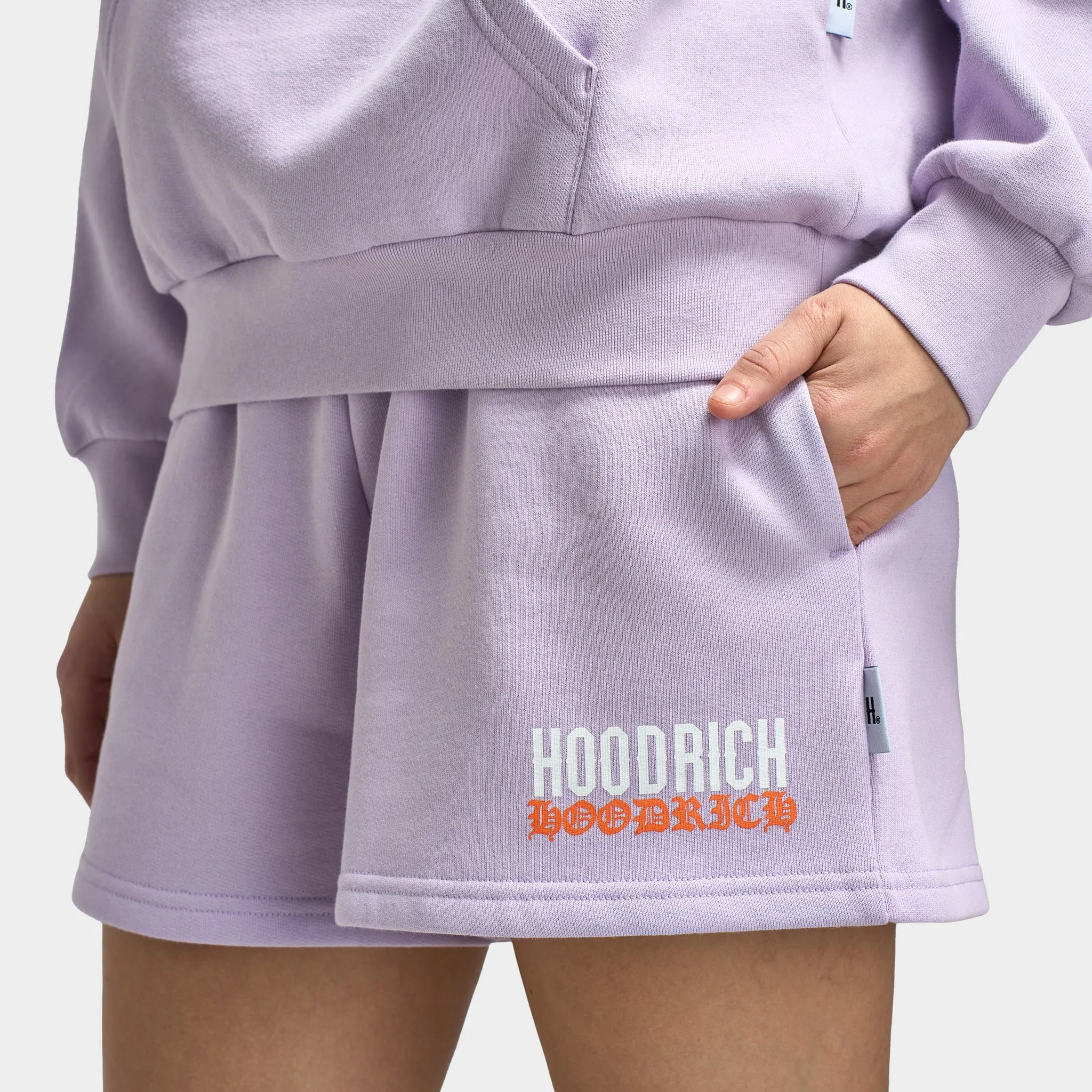 Hoodrich Women's Flex Sweatshorts Pastel Lilac / Persimmon Orange