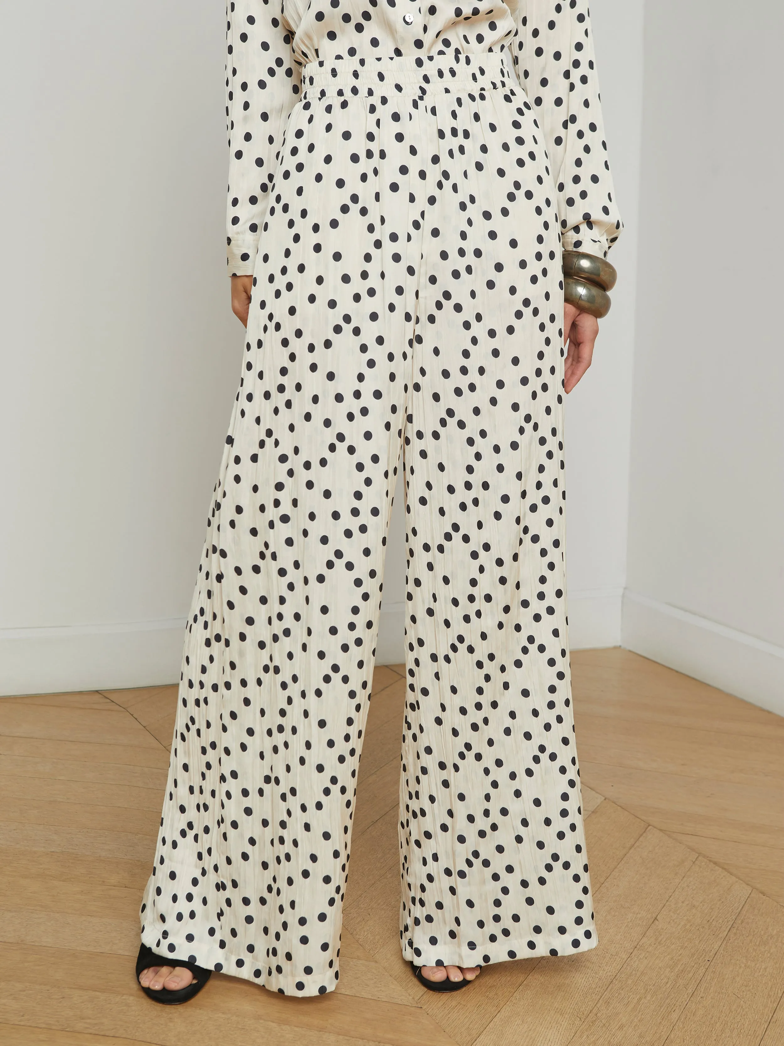 Lillian Satin Wide-Leg Pant