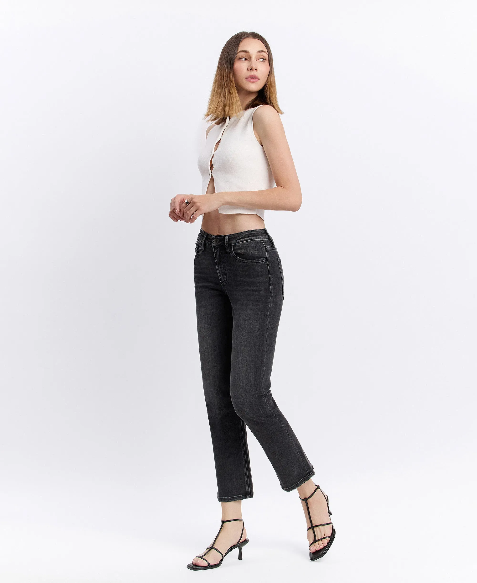 Luminary - High Rise Ankle Straight Jeans