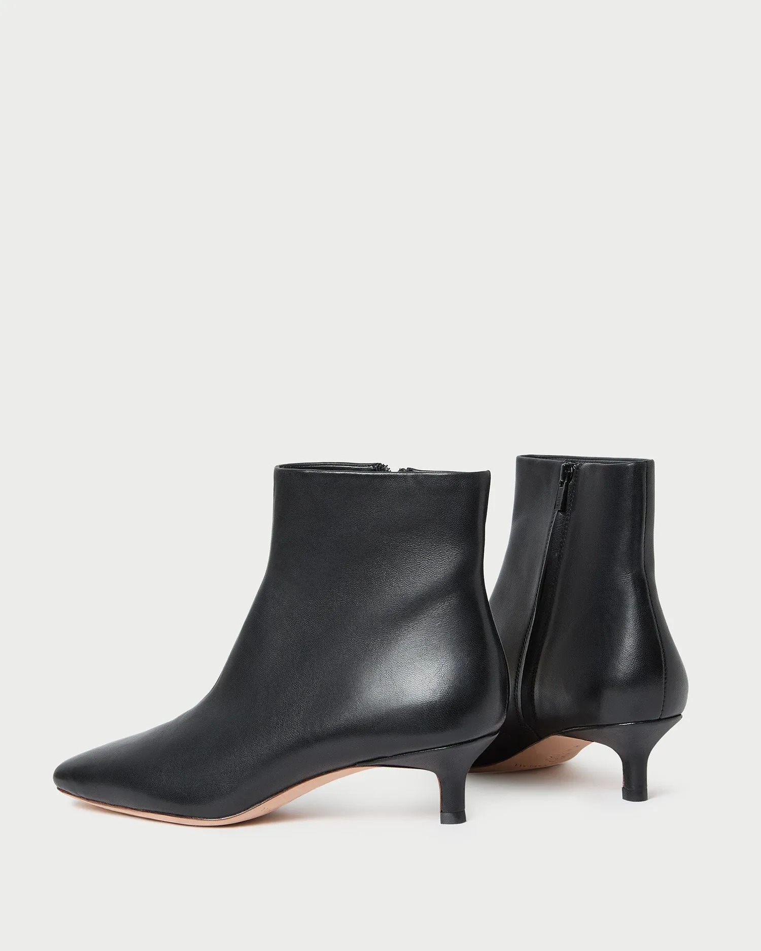 Marcella Black Leather Ankle Boot