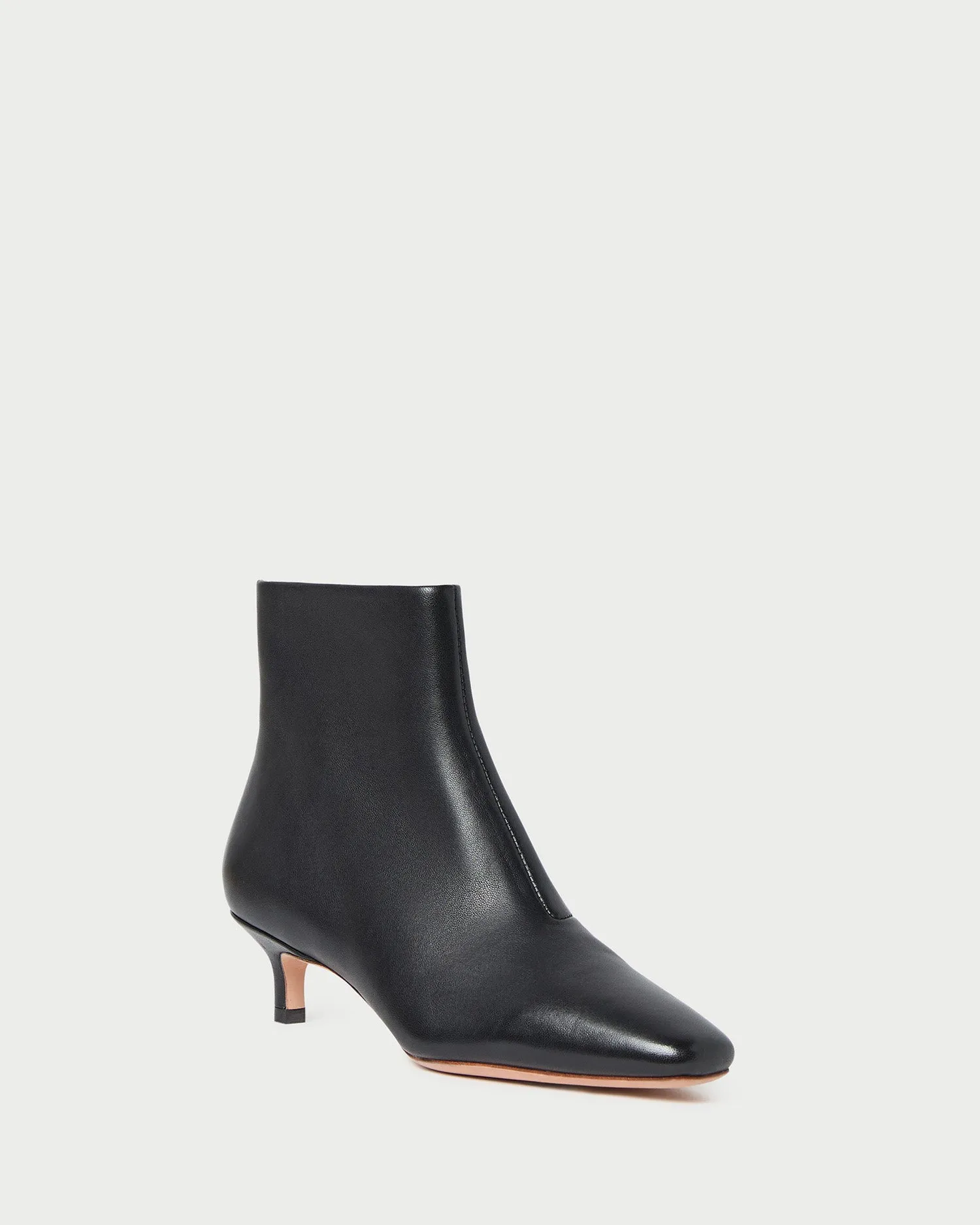 Marcella Black Leather Ankle Boot