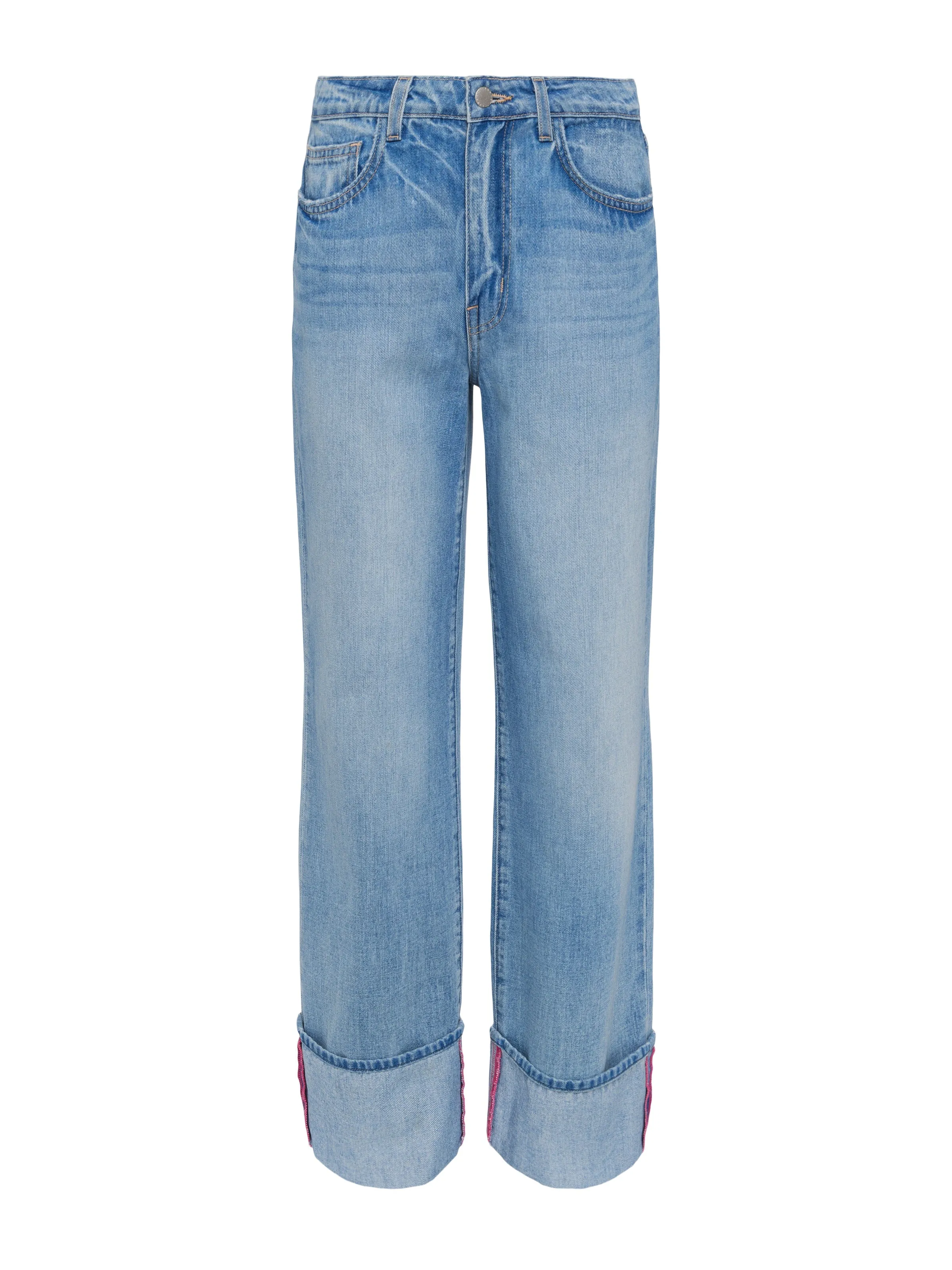 Miley Cuffed Wide-Leg Jean