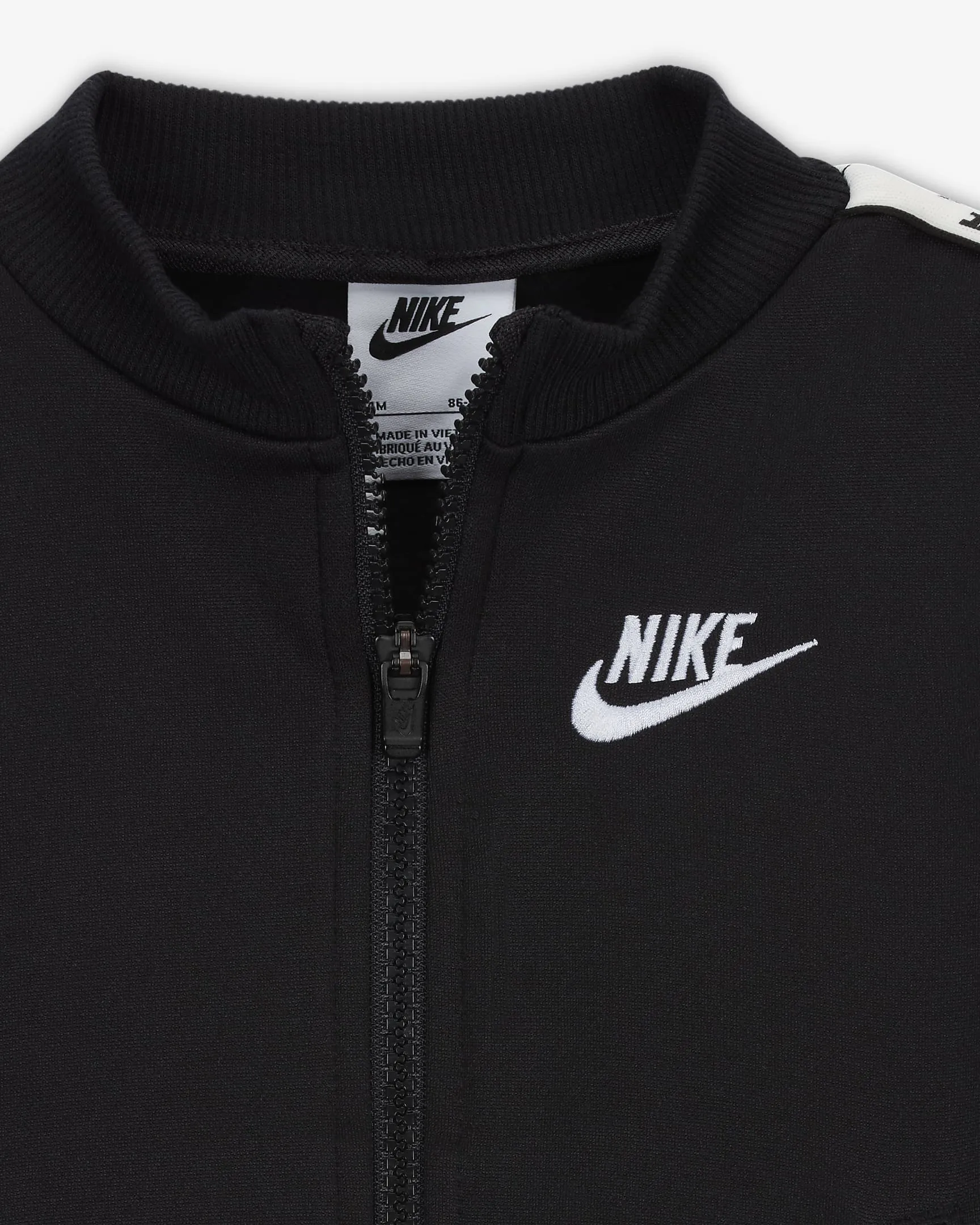 NIKE KID'S LOGO DRI-FIT TAPING BLACK TRACKSUIT SET