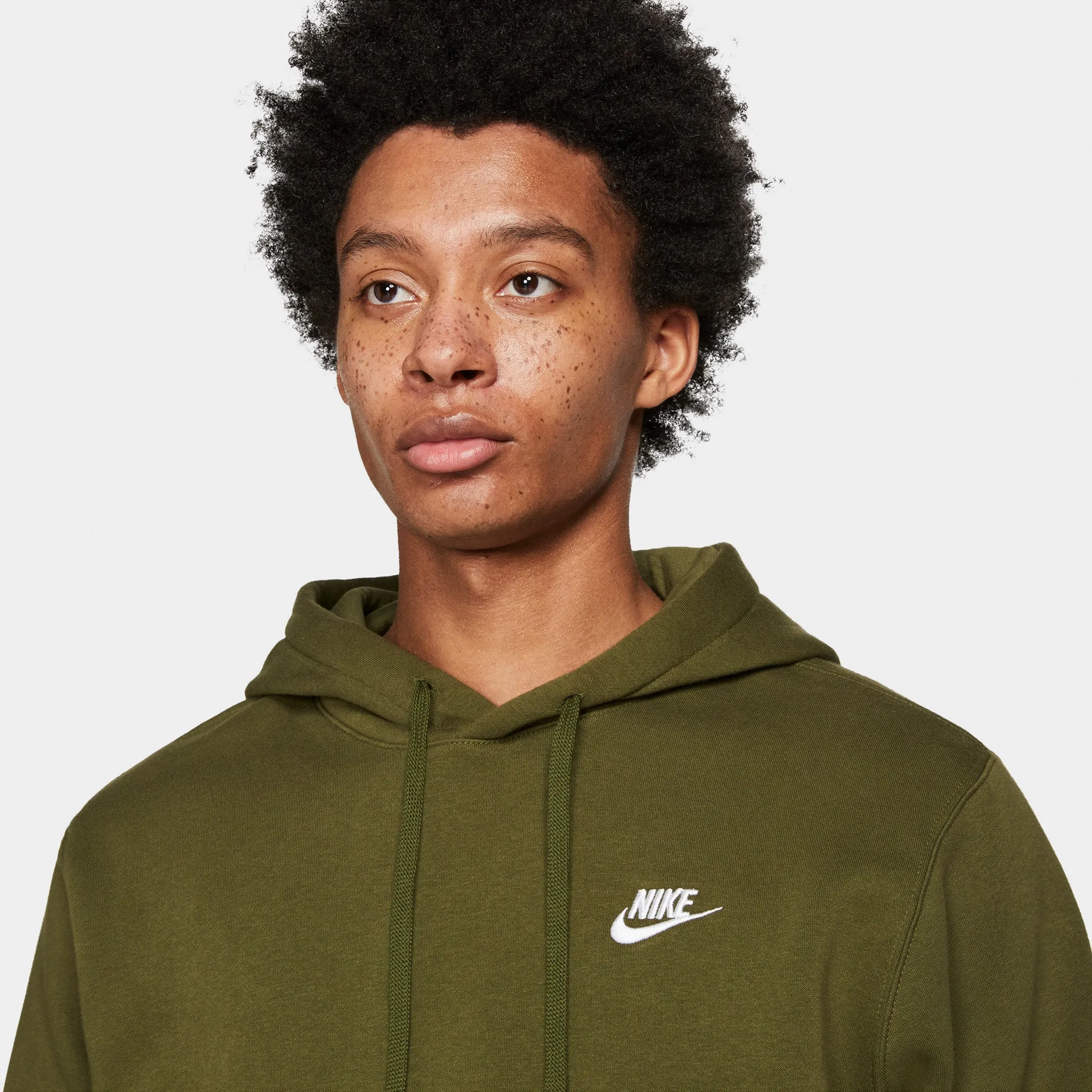 Nike Sportswear Club Fleece Pullover Hoodie Rough Green / Rough Green - White