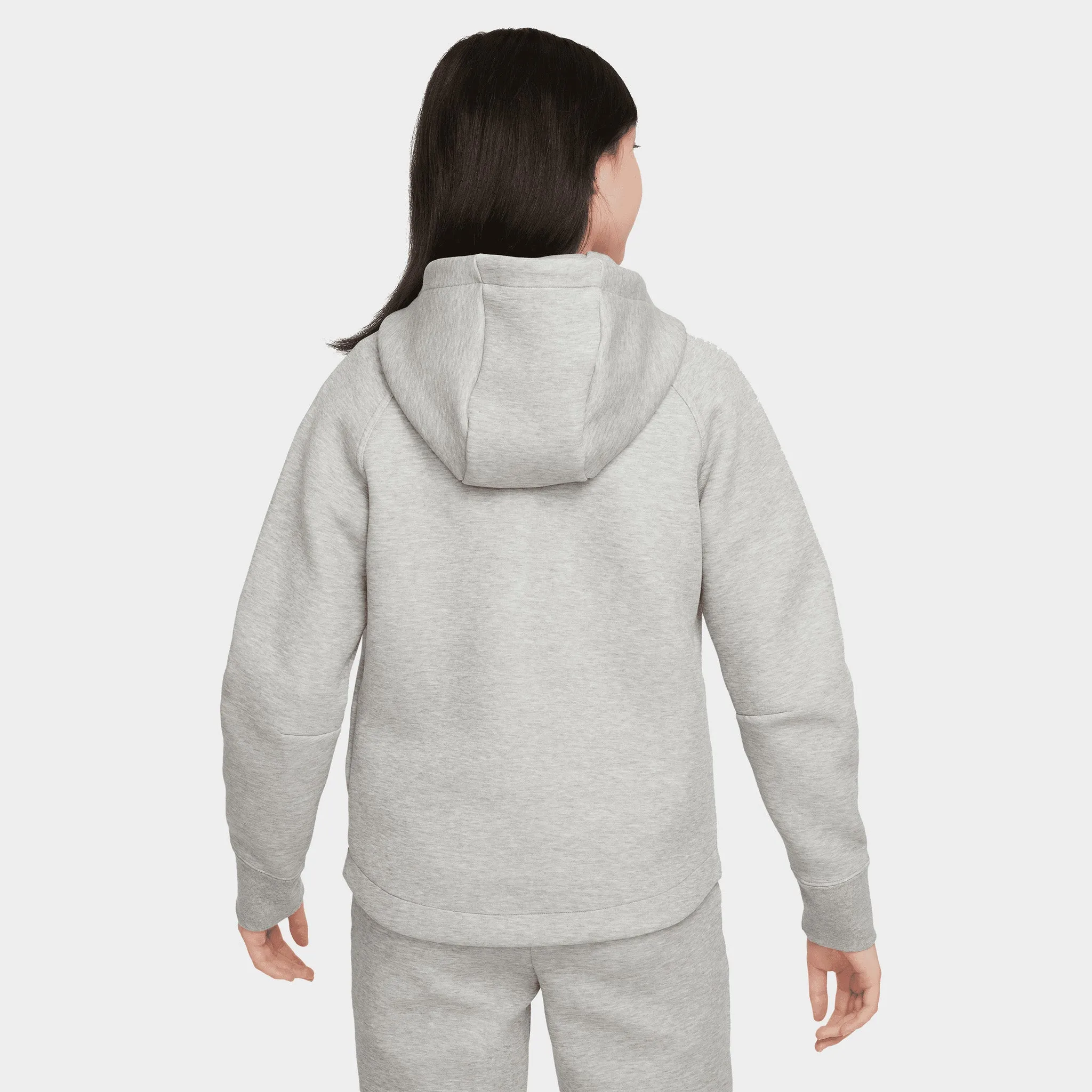 Nike Sportswear Junior Girls' Tech Fleece Full Zip Hoodie / Dark Grey Heather