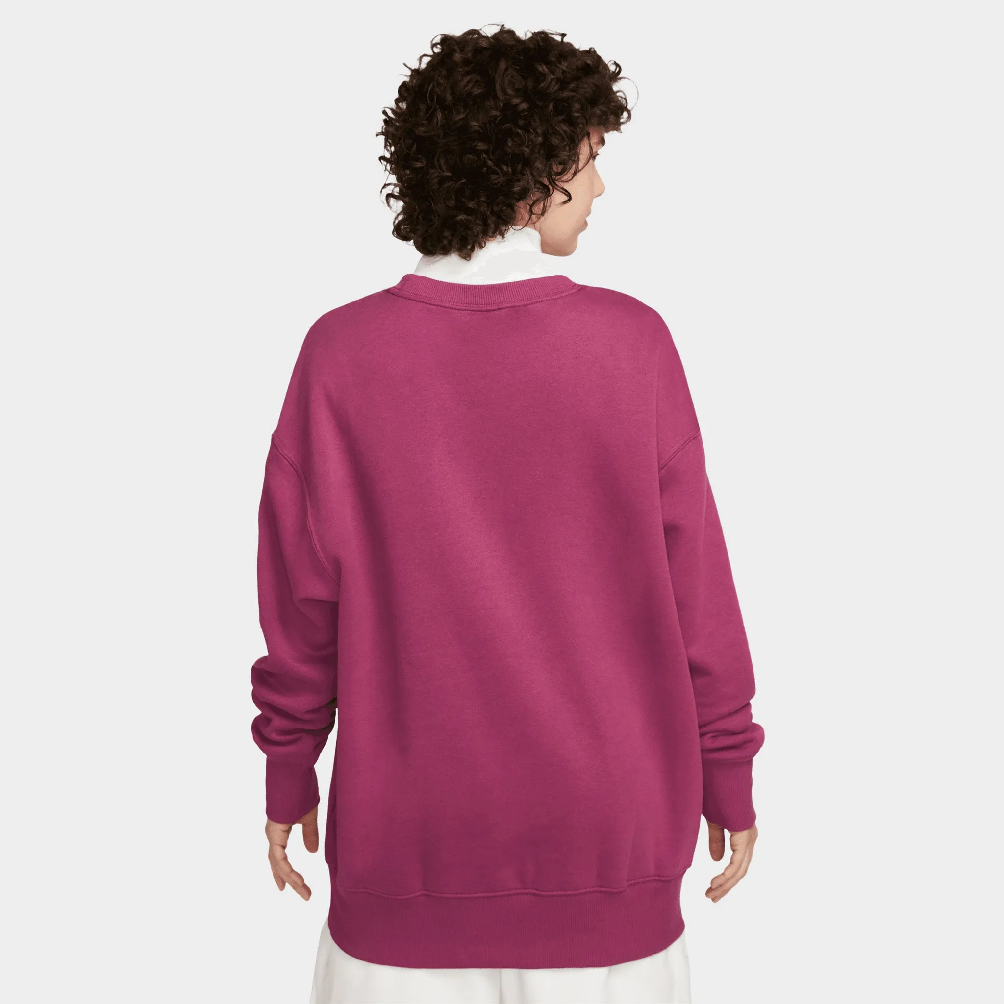 Nike Sportswear Women's Phoenix Fleece Oversized Crewneck Rosewood / Sail