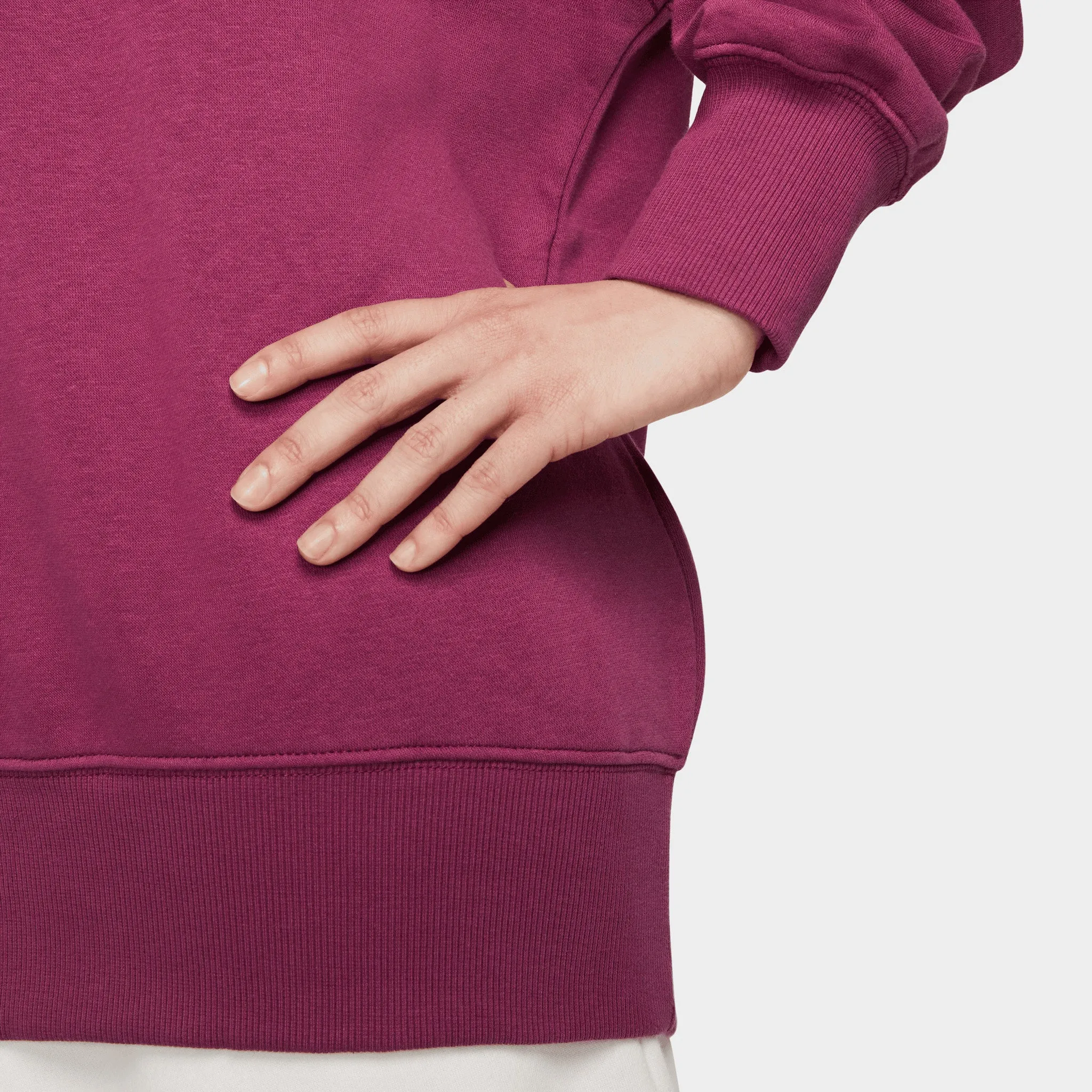 Nike Sportswear Women's Phoenix Fleece Oversized Crewneck Rosewood / Sail