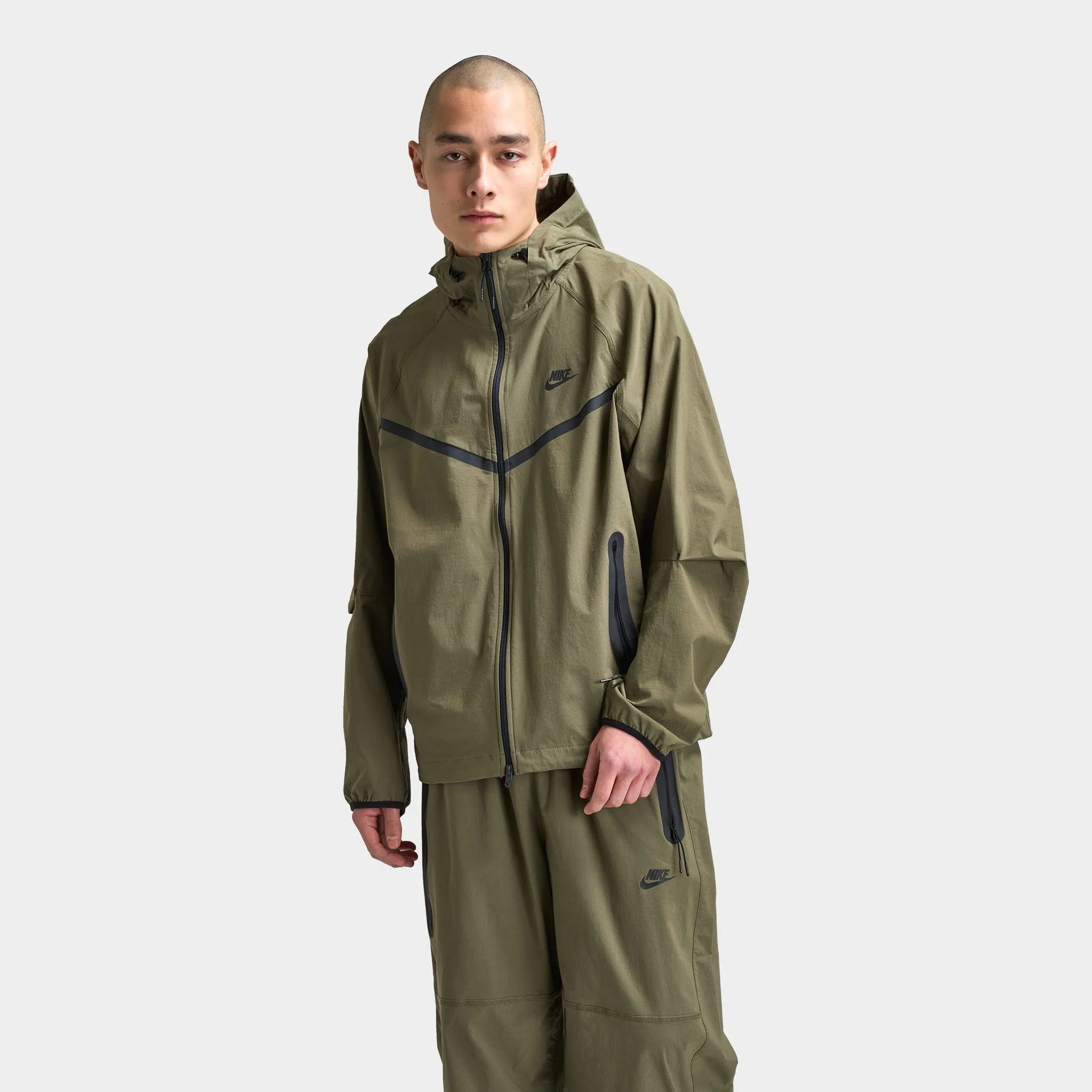 Nike Tech Woven Full-Zip Windrunner Jacket Medium Olive / Medium Olive - Black