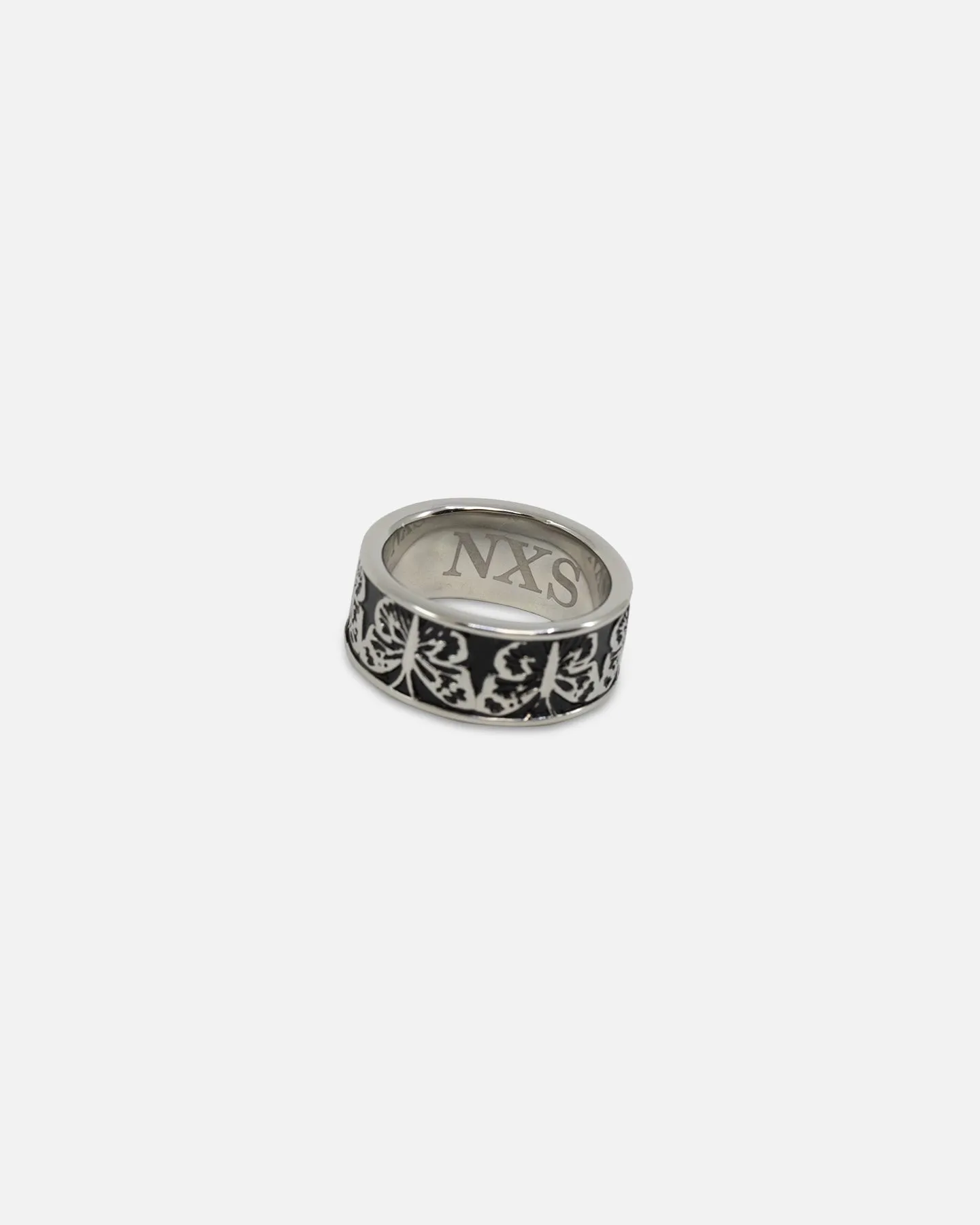 NXS Butterfly Band Ring Steel/Black