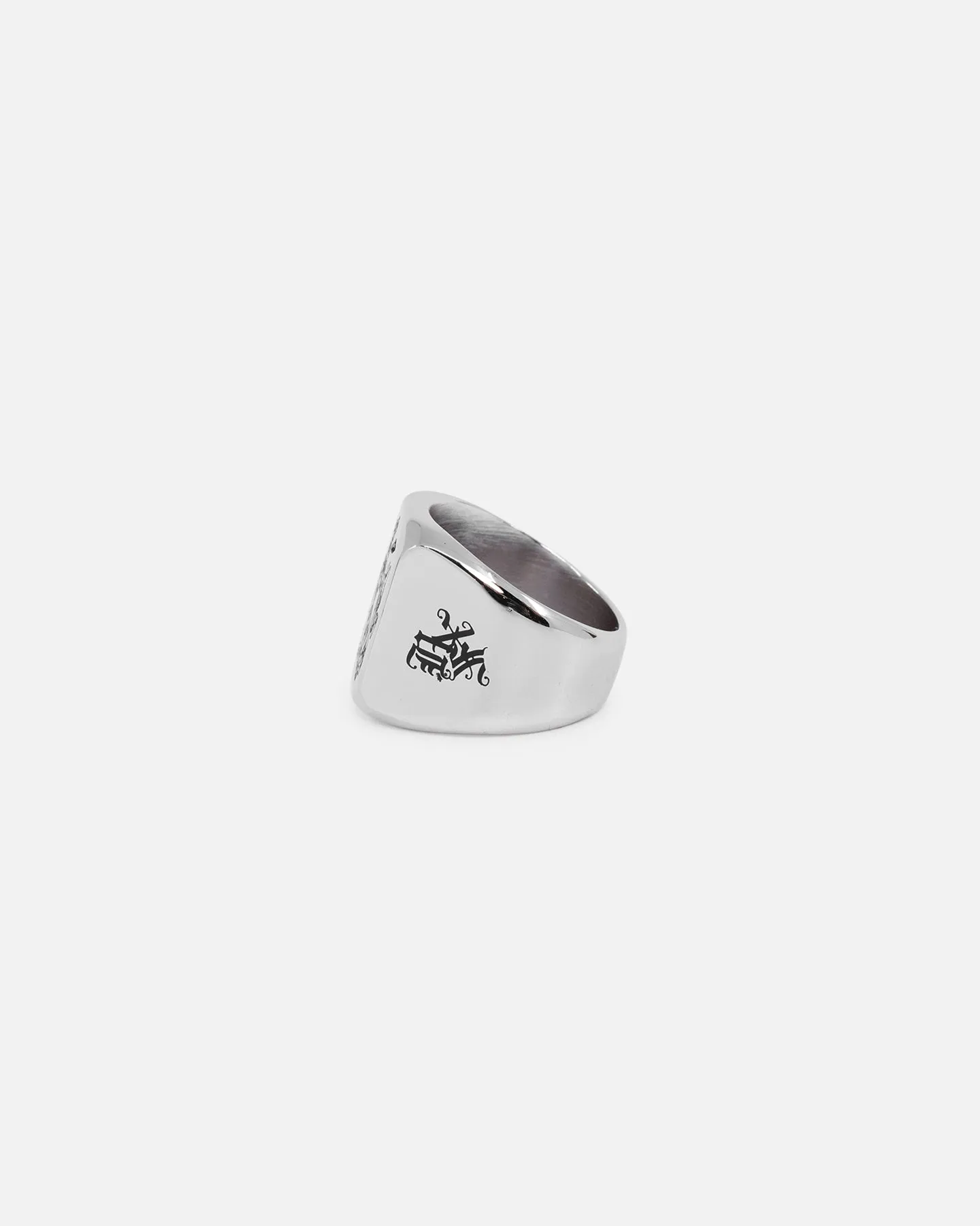 NXS Crest Ring White Gold/Black