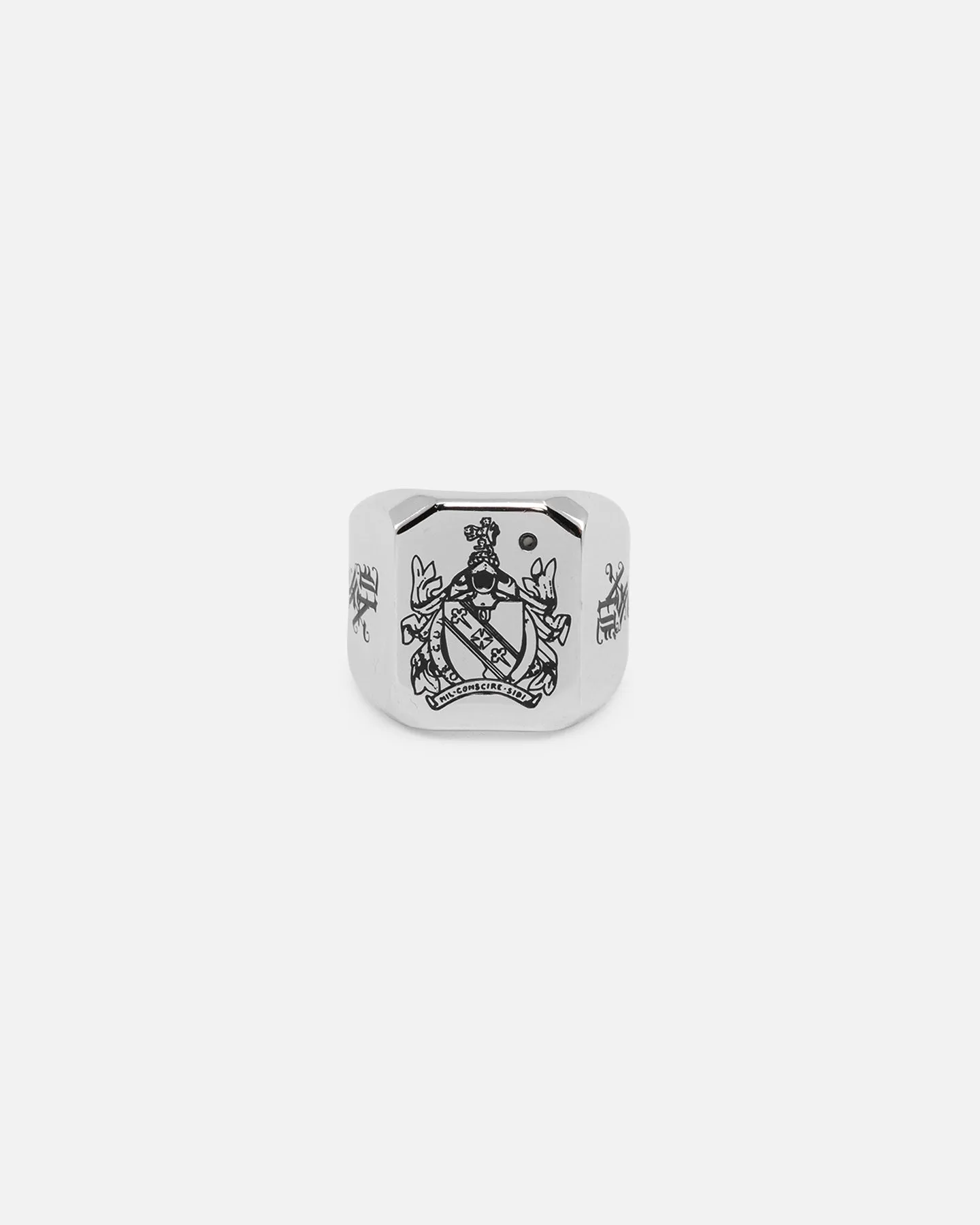 NXS Crest Ring White Gold/Black